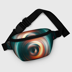 Поясная сумка Цветные круги - Black hole, цвет: 3D-принт — фото 2