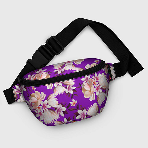 Поясная сумка Цветы Фиолетовый Цветок / 3D-принт – фото 4