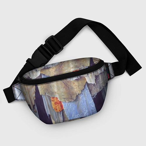 Поясная сумка Разноцветные лоскуты ткани тряпка Rags hanging on / 3D-принт – фото 4