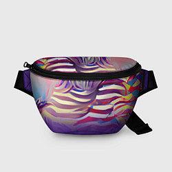 Поясная сумка Красочные полосы, цвет: 3D-принт