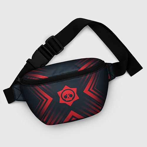 Поясная сумка Красный Символ Brawl Stars на темном фоне со стрел / 3D-принт – фото 4