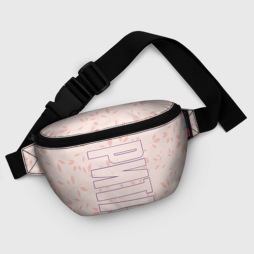 Поясная сумка Имя Рита по-вертикали с розовым фоном / 3D-принт – фото 4
