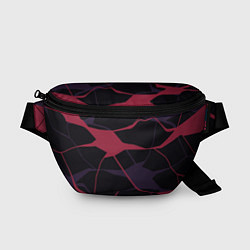 Поясная сумка Розово-сиреневые линии, цвет: 3D-принт