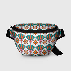 Поясная сумка Египетский узор с лотосом, цвет: 3D-принт