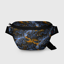 Поясная сумка Оранжево-Синяя Вулканическая Лава