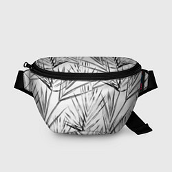 Поясная сумка Монохромные Листья Пальм, цвет: 3D-принт