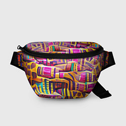Поясная сумка Африканские яркие мотивы, цвет: 3D-принт