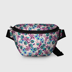 Поясная сумка Цветы Летние Фиолетовые Рудбеки, цвет: 3D-принт