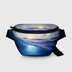 Поясная сумка Грань между небом и водой, цвет: 3D-принт