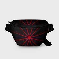 Поясная сумка Красный эфир 3D - абстракция, цвет: 3D-принт