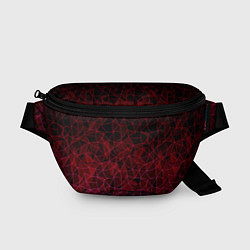Поясная сумка Темно-красный абстрактный узор