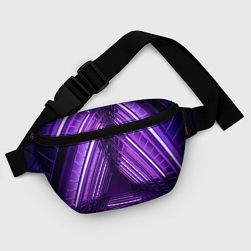 Поясная сумка Неоновые лестницы - Фиолетовый / 3D-принт – фото 4
