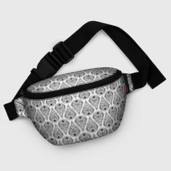 Поясная сумка Черно-белый геометрический узор Арт деко, цвет: 3D-принт — фото 2