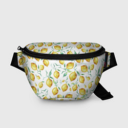 Поясная сумка Лимоны Нарисованные Акварелью, цвет: 3D-принт