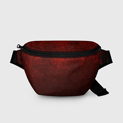 Поясная сумка Мраморный красно-черный градиент