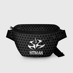 Поясная сумка Hitman Glitch на темном фоне, цвет: 3D-принт