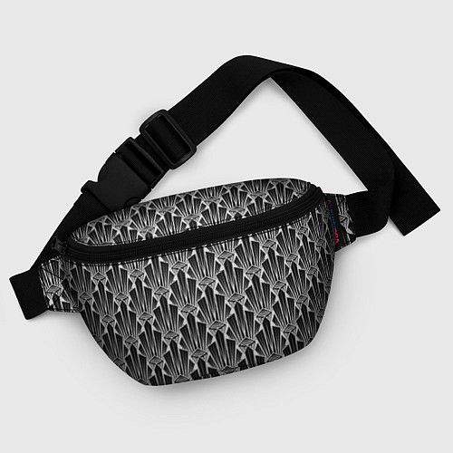 Поясная сумка Черно-белый модный геометрический узор арт деко / 3D-принт – фото 4