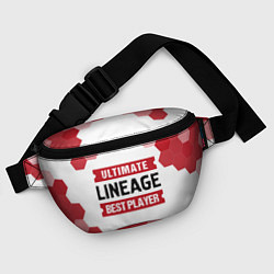 Поясная сумка Lineage: красные таблички Best Player и Ultimate, цвет: 3D-принт — фото 2