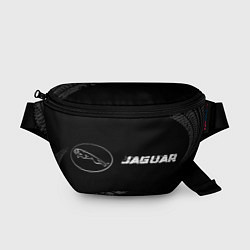 Поясная сумка Jaguar Speed на темном фоне со следами шин