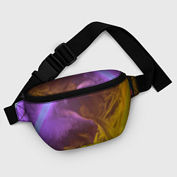 Поясная сумка Неоновые фонари на шёлковой поверхности - Фиолетов, цвет: 3D-принт — фото 2