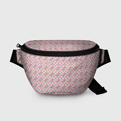 Поясная сумка Кружки и ромбики, цвет: 3D-принт