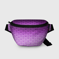 Поясная сумка Фиолетово-розовый геометрический узор Градиент