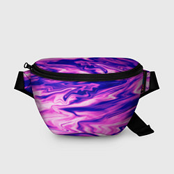 Поясная сумка Розово-фиолетовый мраморный узор, цвет: 3D-принт