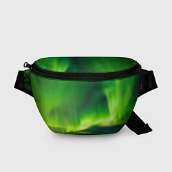Поясная сумка Абстрактное полярное сияние - Зелёный, цвет: 3D-принт