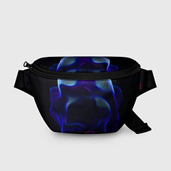 Поясная сумка Неоновый фрактал - абстракция, цвет: 3D-принт