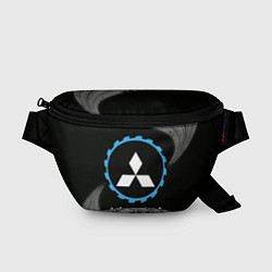 Поясная сумка Mitsubishi в стиле Top Gear со следами шин на фоне, цвет: 3D-принт