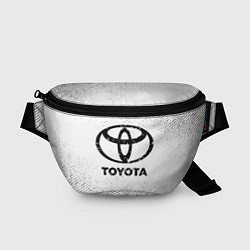 Поясная сумка Toyota с потертостями на светлом фоне, цвет: 3D-принт
