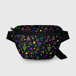 Поясная сумка Кислотный Мемфис, цвет: 3D-принт