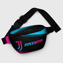 Поясная сумка Juventus - neon gradient: надпись и символ, цвет: 3D-принт — фото 2