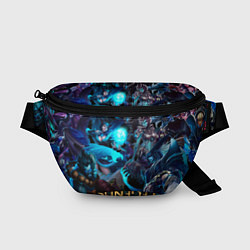 Поясная сумка Коллаж LoL - Legue of Legends, цвет: 3D-принт