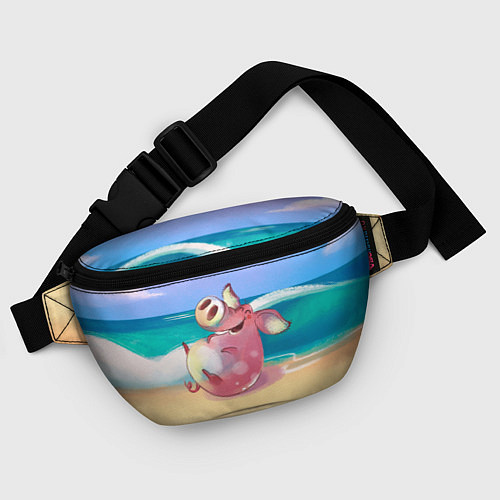 Поясная сумка Свинка на пляже хохочет / 3D-принт – фото 4