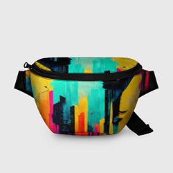 Поясная сумка Уличный гранж стиль, цвет: 3D-принт