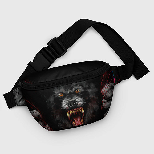 Поясная сумка Злой волк с открытой пастью / 3D-принт – фото 4