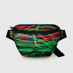 Поясная сумка Абстрактное множество цветных линий, цвет: 3D-принт