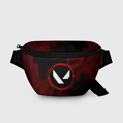 Поясная сумка Символ Valorant и краска вокруг на темном фоне, цвет: 3D-принт