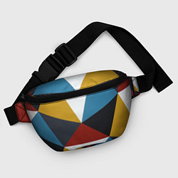 Поясная сумка Абстрактный набор разноцветных геометрических фигу, цвет: 3D-принт — фото 2