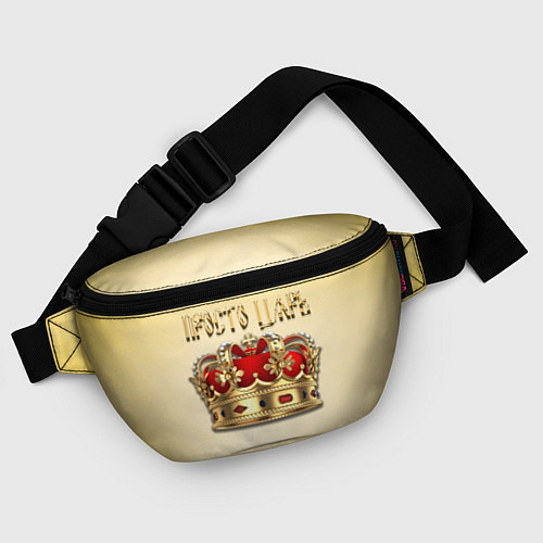 Поясная сумка Просто Царь - золотая корона / 3D-принт – фото 4