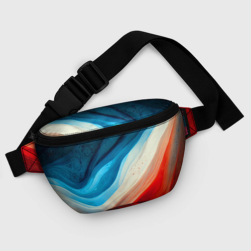Поясная сумка Неоновые яркие волны / 3D-принт – фото 4