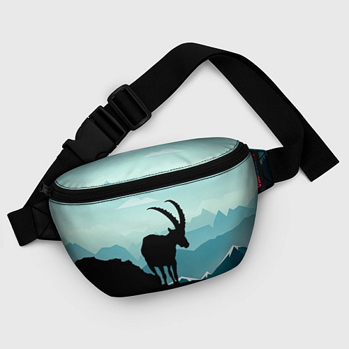 Поясная сумка Горный козел и горы / 3D-принт – фото 4