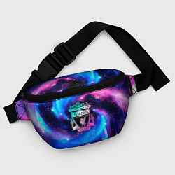 Поясная сумка Liverpool неоновый космос, цвет: 3D-принт — фото 2
