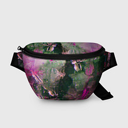 Поясная сумка Абстрактные краски и силуэты, цвет: 3D-принт