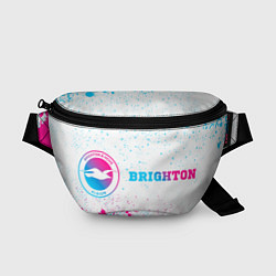 Поясная сумка Brighton neon gradient style: надпись и символ, цвет: 3D-принт