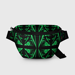 Поясная сумка Геометрический узор зеленый geometric
