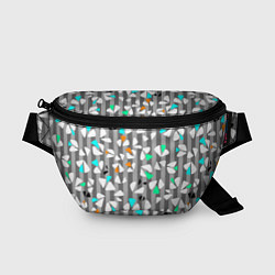 Поясная сумка Abstract pattern on striped gray background, цвет: 3D-принт