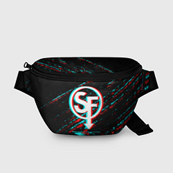 Поясная сумка Sally Face в стиле glitch и баги графики на темном, цвет: 3D-принт