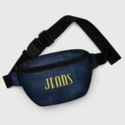 Поясная сумка Джинс ткань с надписью jeans, цвет: 3D-принт — фото 2
